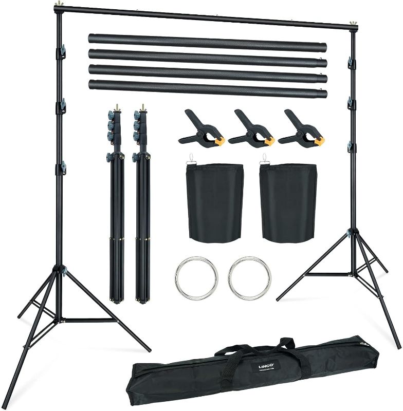 Photo 1 of (DUSTY) LINCO Lincostore 9x10 ft Photography Photo Backdrop Stand Background Support System Kit 4154-4236