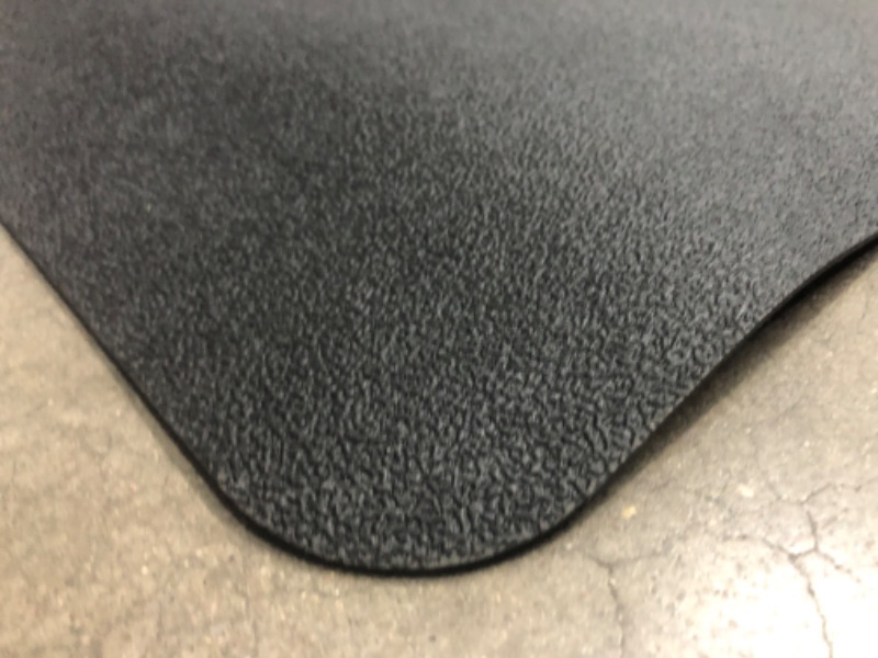 Photo 2 of 36 x24" Black Textured Round Cornered Non-Slip Floor Area Mat 