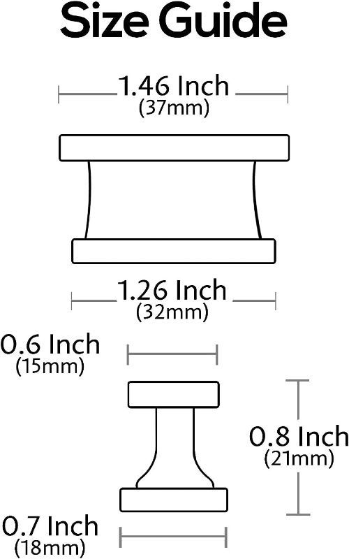 Photo 3 of Alzassbg 10 Pack Oil Rubbed Bronze Cabinet Knobs, 1.46 Inch(37mm) Cabinet Hardware Rectangle Knobs for Cupboard and Drawers AL6061ORB 