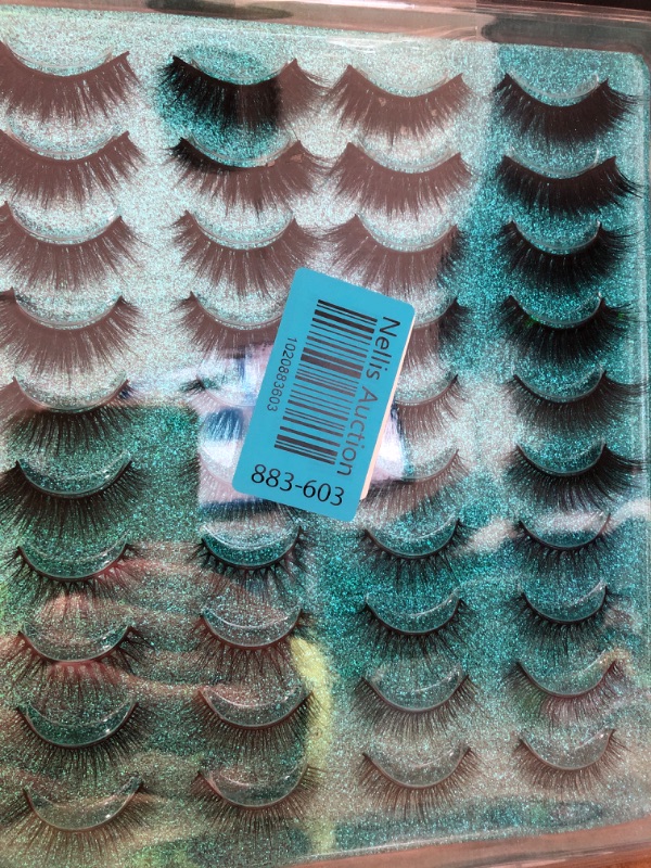 Photo 2 of 20 Pairs False Eyelashes 3D Wispy Lashes Natural Look Fluffy Volume Long Thick Lashes (Lake Blue/5 Styles)