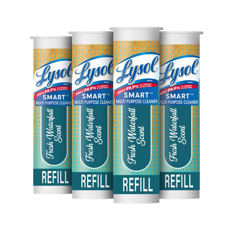 Photo 1 of 2 PACK(8 PIECES TOTAL) Lysol Smart Refill Cartridges, 4 x 0.195FL.OZ (5.76mL) (Pack of 4) Fresh Waterfall Refill 4 Count