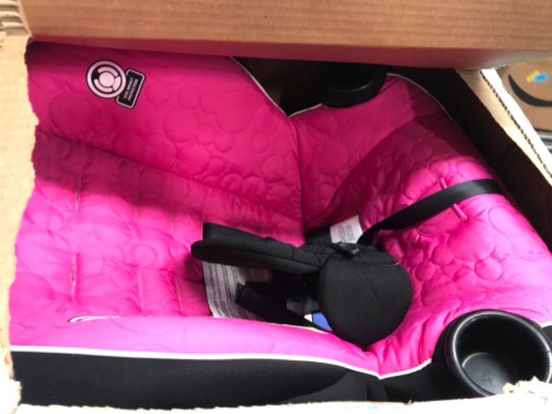 Photo 2 of Disney Baby Onlook 2-in-1 Convertible Car Seat, Rear-Facing 5-40 pounds and Forward-Facing 22-40 pounds and up to 43 inches, Mouseketeer Minnie