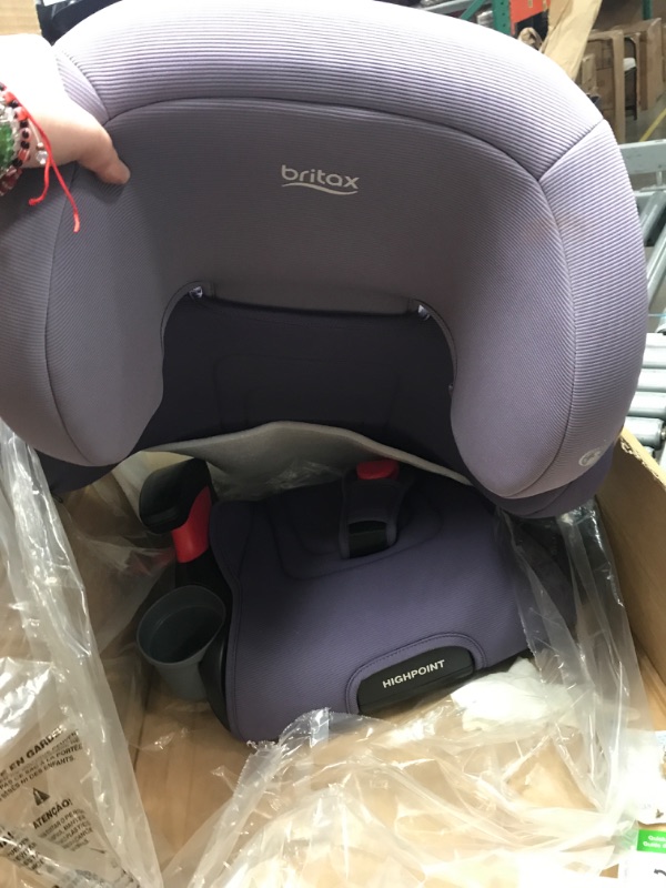 Photo 2 of Britax Highpoint Backless Belt-Positioning Booster Seat, SafeWash Purple Ombre