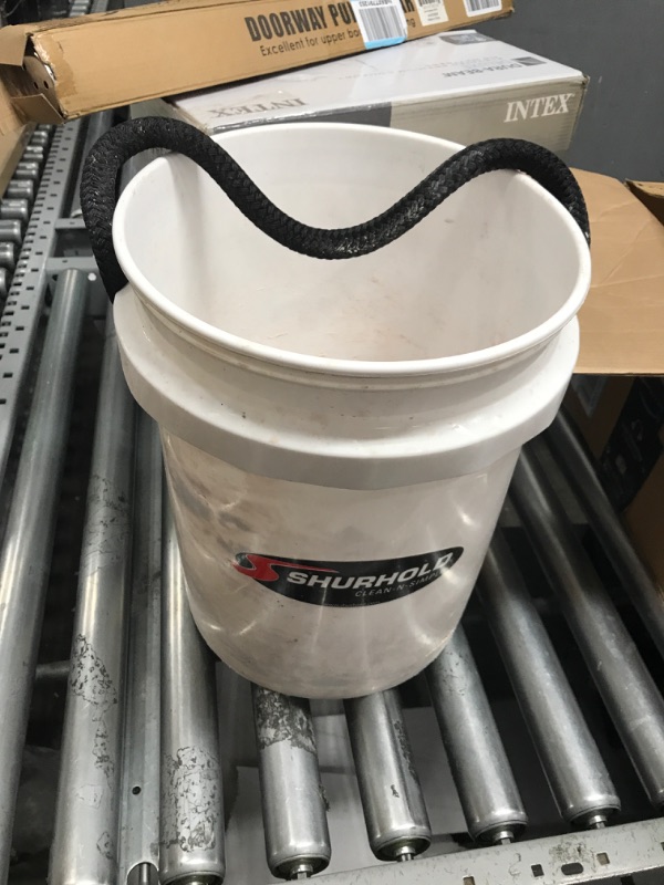 Photo 2 of DIRTY Shurhold 2451 White 5 Gallon Bucket with Black Rope Handle Bucket Only White