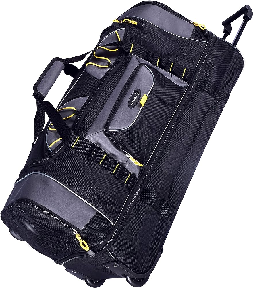 Photo 1 of **MISSING MAIN ZIPPER**
TPRC Sierra Madre II Upright Rolling Duffel Bag, Black/Gray, 36-Inch