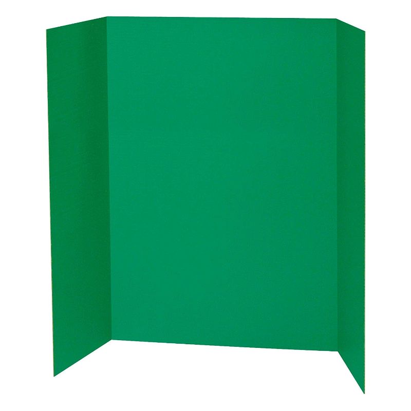 Photo 1 of 4 PK- Spotlight 1 Ply Trifold Display Board, 48" Width x 36" Height, Green
