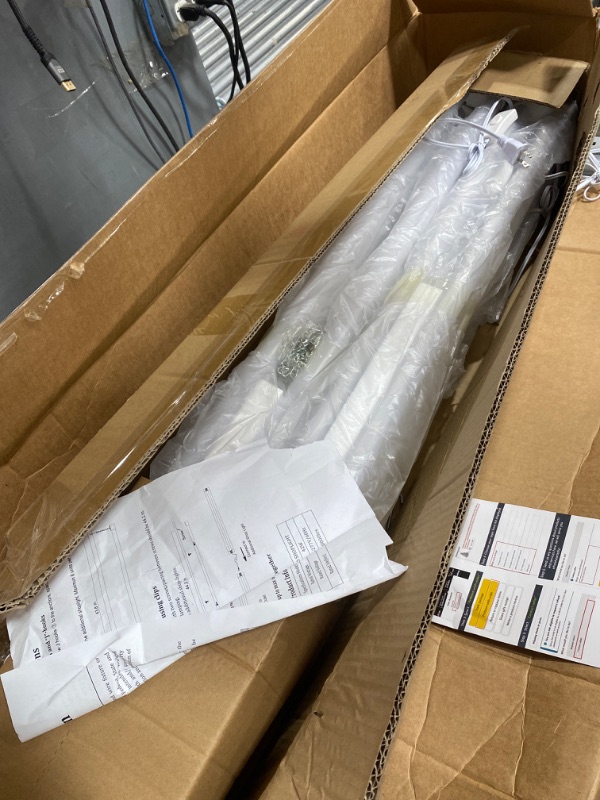 Photo 1 of 5000K LED Shop Light Linkable, 4FT Daylight 42W LED Ceiling Lights for Garages, Workshops, Basements, Hanging or FlushMount, Included Power Cord and Pull Chain, 4200lm, ETL- 1 Pack
