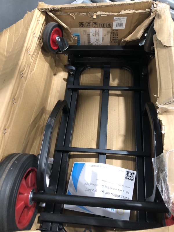 Photo 2 of Adjustable Professional Equipment - Compact 8-in-1 Folding, Foldable and Lightweight, Hand Truck/Dolly/Platform Cart, Extends Up to 27.52'' to 44.25'' - Pyle PKEQ48 27.52'' x 17''