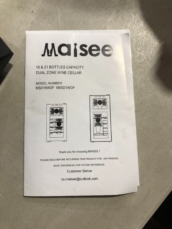 Photo 8 of ***UNTESTED - SEE NOTES***
maisee Dual Zone Wine Cooler, 12 Bottles Black