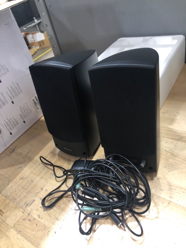 Photo 1 of Klipsch ProMedia 2.0 Multimedia Compact Computer Speaker System Compatible for Any Laptop, Desktop, or Mobile Device for Premium Home Office, Workstation, or Gaming System