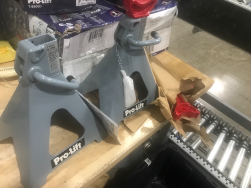 Photo 2 of 6-Ton Double Locking Pin Jack Stand with Cast Ductile Ratchet Bar Pair