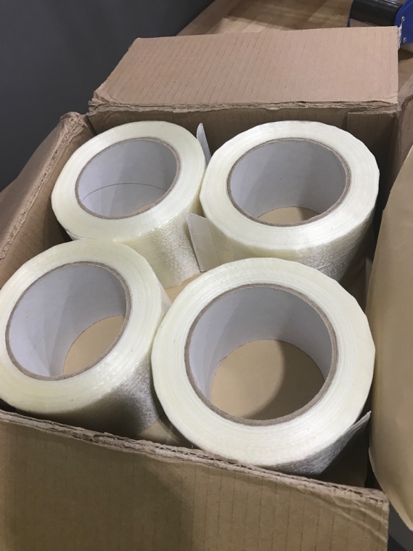 Photo 2 of MAT Commodity Grade Fiberglass Reinforced Filament Strapping Tape - 3 in. Wide x 60 yds. (Pack of 16) Filaments Run Lengthwise 16-Roll