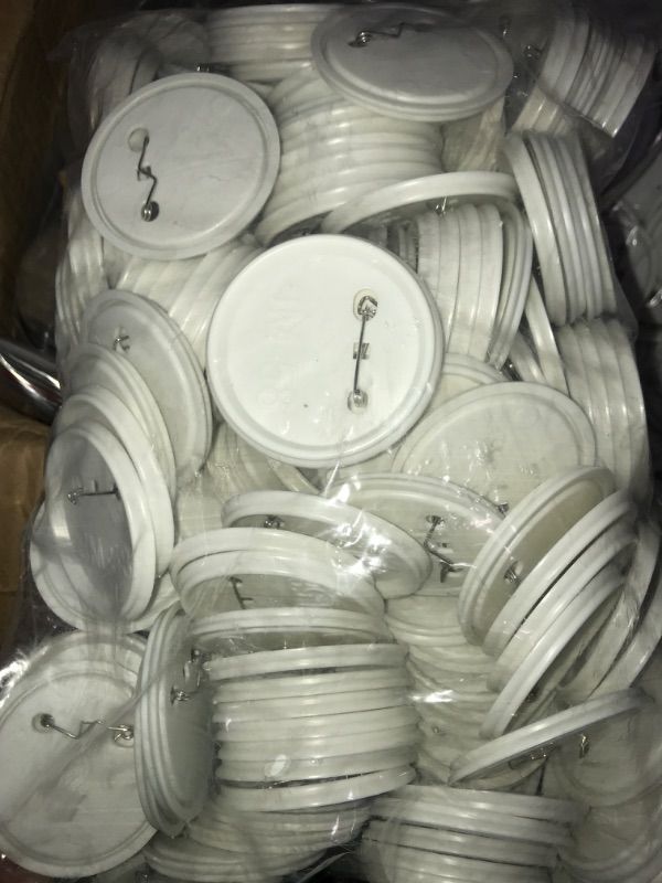 Photo 1 of 2.26" Blank Button Making Supplies,300 Pcs. Button Making 100 Complete Buttons
