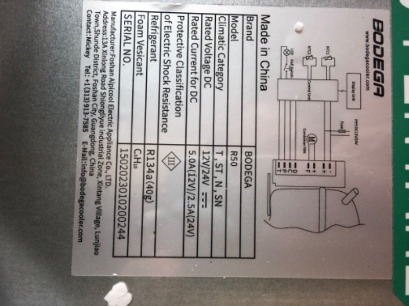 Photo 4 of ?Upgraded?BODEGA 12 Volt Refrigerator, RV Refrigerator WIFI APP Control , 45L(1.6cu.ft) RV Fridge and Freezer, 12 Volt Car Refrigerator with Lock, (-4?-46?) Travel Refrigerator Fridge for Truck, RV, Camping, Travel - 12/24V DC