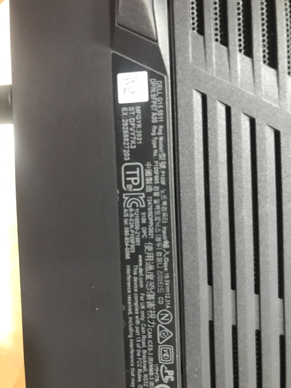 Photo 4 of Dell G15 5511 Gaming Laptop - 15.6 inch 120Hz FHD 1080p Display - NVIDIA GeForce RTX 3060 6GB GDDR6, Intel Core i7-11800H, 16GB DDR4 RAM, 512GB SSD, Wi-Fi 6, Bluetooth 5.1, Windows 11 Home - Black 11th Generation Intel® Core™ i7-11800H 16 GB 512 GB RTX 30