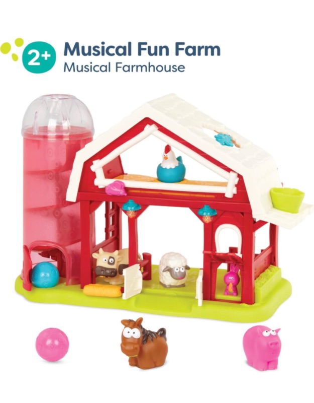 Photo 1 of B. – Interactive Toy Barn – Farm Animals – Red Barn with Lights & Sounds – Musical Farm Toys for Kids – 2 Years + – Musical Fun Farm