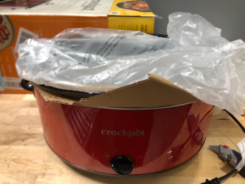 Photo 3 of ***POWERS ON*** Crock-pot Express Crock Slow Cooker, 8 quart, Red