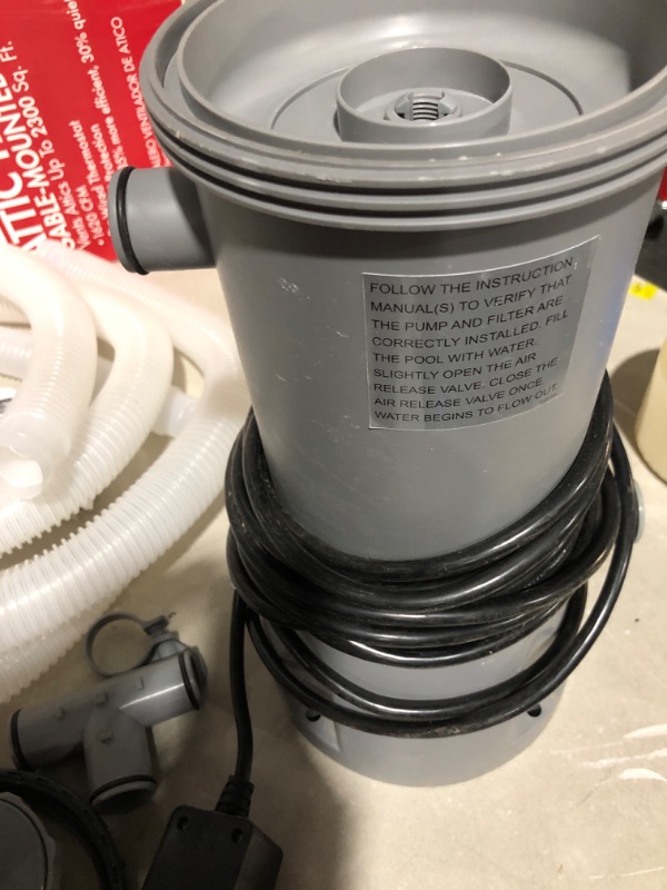 Photo 5 of * used item * no filter *
Bestway 1000 GPH Above Ground Swimming Pool Cartridge Filter Pump System (Used)