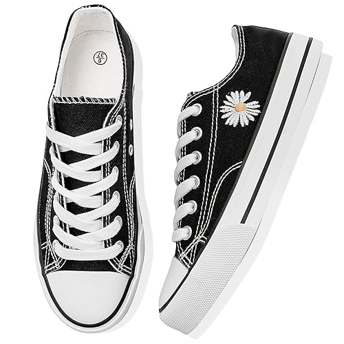 Photo 1 of Womens Canvas Sneakers Daisy Fashion Classic Casual Walking Shoes Low Top Sneaker size 10
