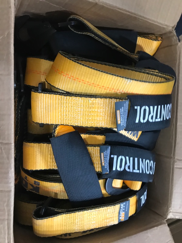 Photo 2 of 4 Pack Axle Tie Down Strap Combo with Snap Hook Ratchet-2 Inch x 114 Inch -Include 36” Axle Straps for Trucks- Heavy Duty 3333lbs Working Load KODIAK STRAPS