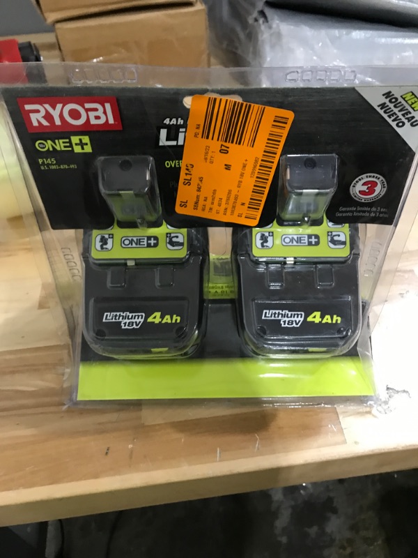 Photo 2 of Ryobi P145 18-Volt ONE+ Lithium-Ion Battery Pack 4.0 Ah (2-Pack)