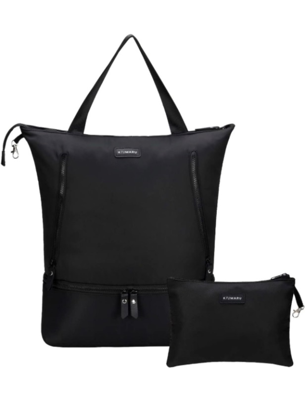 Photo 1 of KEEMARU Foldable Tote Bag for Woman - Gym Tote - Beach Yoga Travel Shoulder Bag - Shoe Compartment - Water Resistant