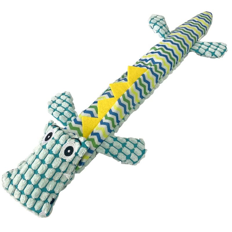 Photo 1 of 2 PACK***AZSSMUK Dog Puppy Toys No Stuffing Squeaky, Unstuffied for Small & Medium Breeds with Three Squeakers Not for Aggressive Chewers- 21'' (Blue)