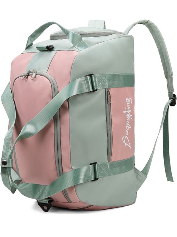 Photo 1 of Gym Sports Duffle Bag for Women with Separated Shoes Compartment for Yoga Camping Weekend Overnight Bag Pink