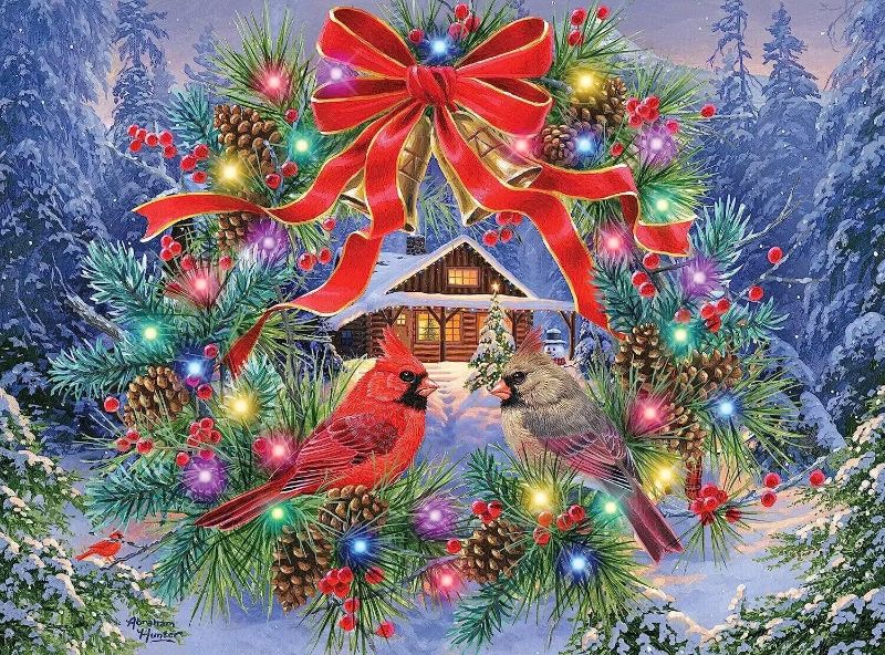 Photo 1 of 2 PACK***eniref Christmas Tree Diamond Painting Kits for Adults,5D DIY Christmas Diamond Art for Adults Beginners,DIY Cardinal Full Drill Paintings with Diamonds Gem Art for Adults Home Wall Decor(12x16inch) G3092