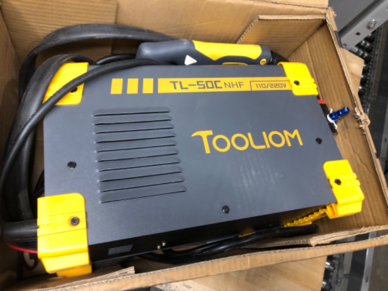 Photo 2 of TOOLIOM 50A Non High Frequency Plasma Cutter Non-Touch Pilot ARC 110/220V Dual Voltage Cutting Machine 1/2" Clean Cut