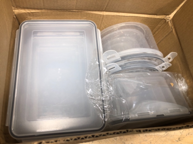 Photo 2 of 28 Pieces Food Storage Containers with Lids EXTRA LARGE Freezer Containers for Food BPA-Free Meat Fruit Vegetables Plastic Containers for Food with lids Storage Airtight Leak-Proof Food Containers Kitchen Pantry 14pack