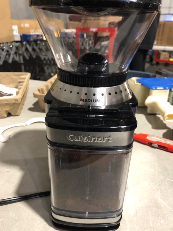 Photo 2 of * used * see all images * 
Cuisinart Supreme Grind Burr Mill-brushed Chrome, Sliver, Automatic