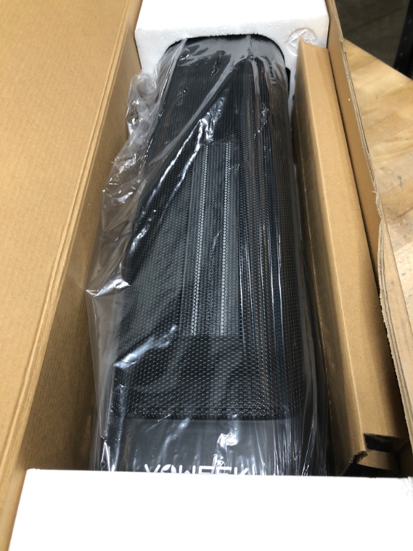 Photo 1 of 24" Space Heater, Voweek 1500W PTC Fast Heating Ceramic Heater for Office, Large Room, Indoor Use, Bedroom, Electric Heater with Thermostat, Remote, 3 Modes, ETL Certified, 12H Timer, 90° Oscillating Black