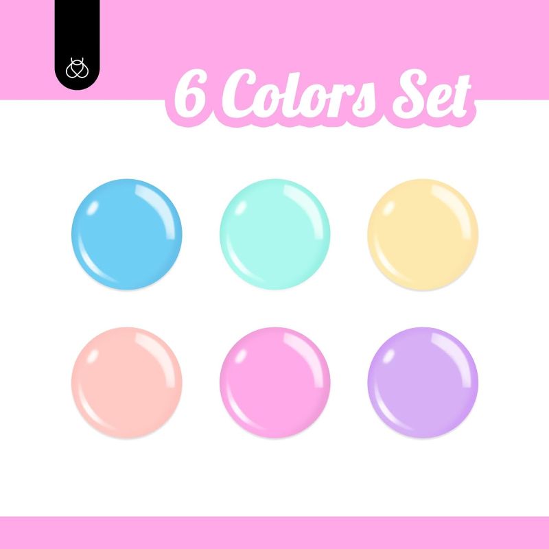 Photo 1 of Beetles Gel Nail Polish Set 6 Colors Unicorn Collection Pastel Blue Yellow Pink Gel Polish Soak off Uv Led Lamp Baby Blue Yellow Purple Decorations Nail Art Spring Nail Gifts for Women
