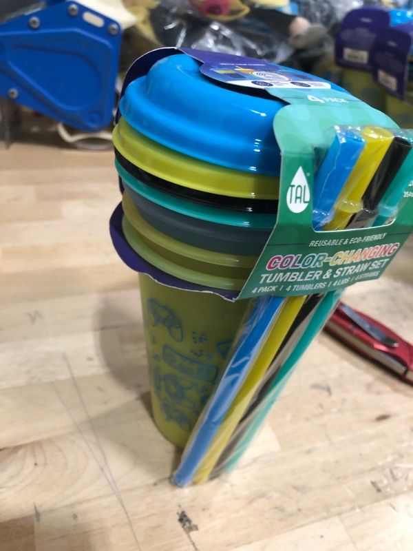 Photo 1 of 2 PACK**TAL Polypropylene Color Changing Cups 12 fl oz, Multi-Color
