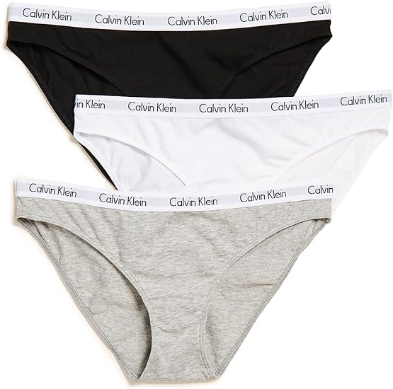 Photo 1 of Calvin Klein Women's Carousel Logo Cotton Stretch Bikini Panties, 3 Pack
