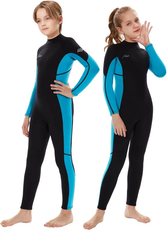 Photo 1 of Hevto Wetsuits Kids and Youth 3/2mm Neoprene Full Shorty Suits Surfing Swimming Diving Keep Warm for Water Sports
