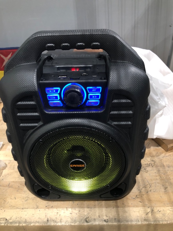 Photo 2 of EARISE T26 RGB Portable Bluetooth PA Speaker System, Karaoke Machine Set with Wireless Microphone, Flashing RGB Lights, FM Radio, Vocal Elimination, Recording, Remote Control, Supports USB/TF/AUX T26RGB