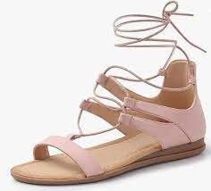 Photo 1 of MUSSHOE Flat Sandals for Women Tie Up Lace Up Women Sandal SIZE 8 
