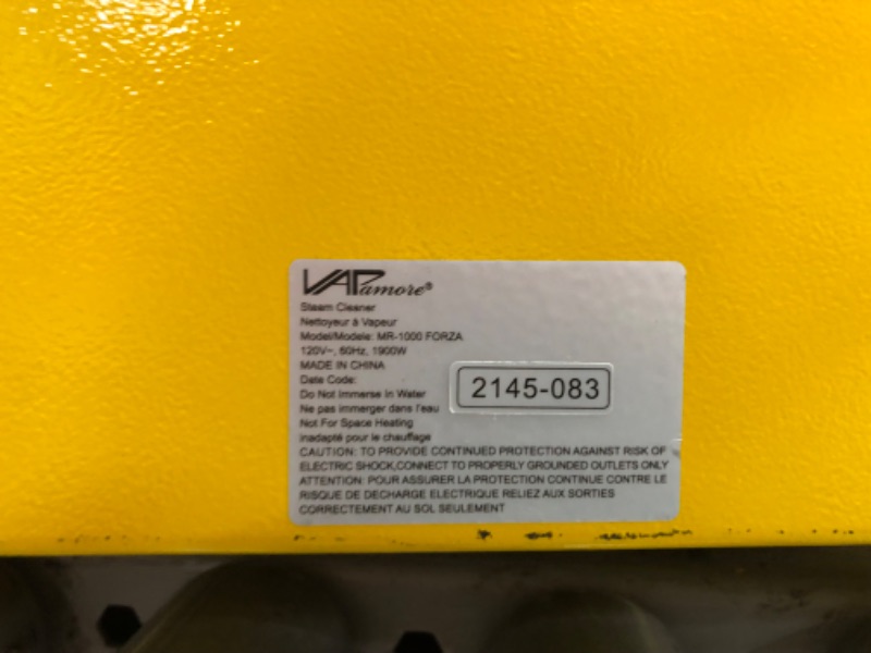 Photo 5 of *UNABLE TO TEST DUE TO CABLE//MISSING MOST ITEMS (ONLY BOX INCLUDED) ** Vapamore MR-1000 Forza Commercial Steam Cleaner. Electronic Solenoid for Dry Steam Control, Stainless Steel 1900w Boiler, 3 Gallon Water Capacity, Multipurpose, Chemical Free, 50 Prof