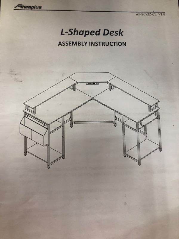 Photo 1 of Fiheaplus L-Shaped Desk