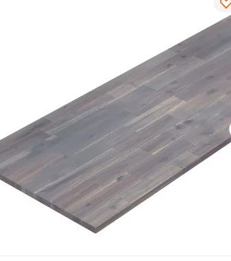 Photo 1 of 
6 ft. L x 25.5 in. D, Acacia Butcher Block Standard Countertop in Dusk Grey with Square Edge