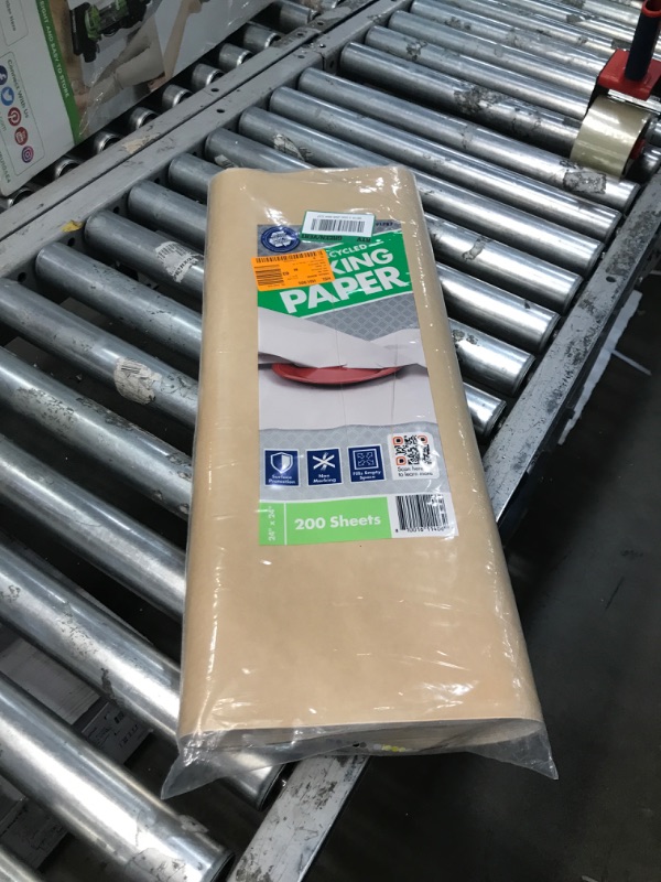 Photo 1 of 24 in. x 24 in. 100% Recycled Packing Paper (200-Sheets)
