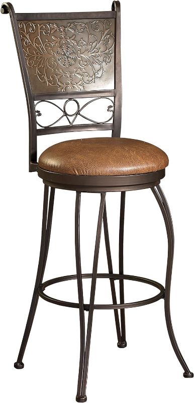 Photo 1 of **NONREFUNDABLE**FOR PARTS OR REPAIR**SEE NOTES**
Powell Furniture Bronze with Muted Copper Stamped Back Bar Stool, 30-Inch
