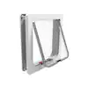 Photo 1 of 5.7 in. x 5.9 in. Small Cat Flap for Screens, Doors & Walls up to 1.97 in. Thick, for Cats up to 11 lbs, Black
