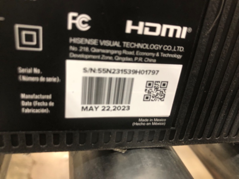 Photo 4 of **MISSING REMOTE**  Hisense A6 Series 55-Inch Class 4K UHD Smart Google TV with Voice Remote, Dolby Vision HDR, DTS Virtual X, Sports & Game Modes, Chromecast Built-in (55A6H, 2022 New Model) 55-Inch Google TV