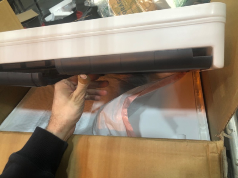 Photo 1 of Storage Bins with Lids - 4 Packs 19Gal Plastic Storage Bins for Closet Organizers and Storage, Folding Storage Box, Stackable Storage Bins with Open Front Door, Storage Bins with wheels, Collapsible Storage Bins 4 Packs XL-19 Gallons