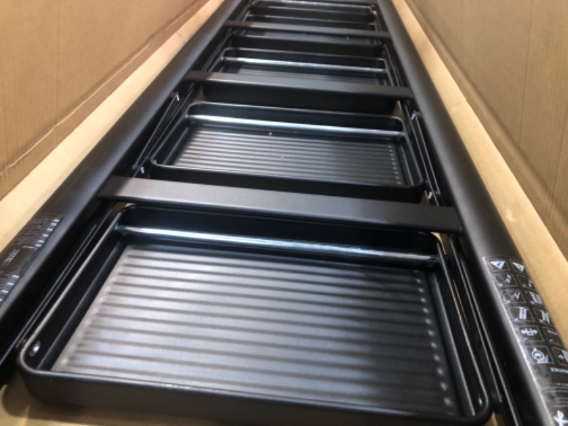 Photo 1 of JOISCOPE 5 Step Ladder,Folding Step Stools for Adults with Wide Anti-Slip Pedal, 600lbs Lightweight Sturdy Steel Ladder,Convenient Handgrip,Portable Folding Ladder for Home Kitchen Office,Black B-black 5 Steps