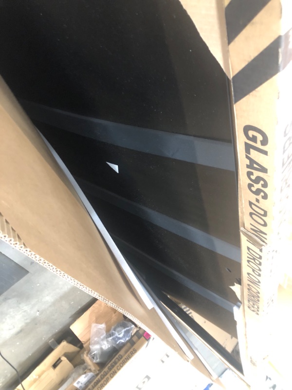 Photo 1 of Quartet Glass Whiteboard, Magnetic Dry Erase White Board, 8' x 4', Includes Accessory Tray, 1 Marker and 2 Glass Board Magnets, Black Surface, Infinity (G9648B) Black 8' x 4' Board