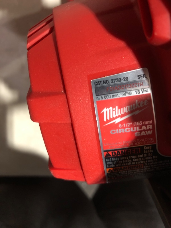 Photo 5 of * important * see clerk notes * 
Milwaukee 2732-20 M18 FUEL 7-1/4 in. Circular Saw